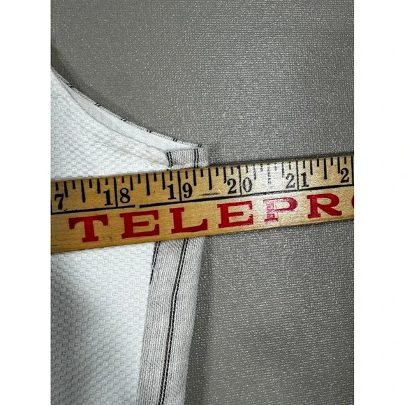 NOHOW Mens Striped Linen Blend Waistcoat Vest Made in Italy White Tan TG 48 - Picture 6 of 8